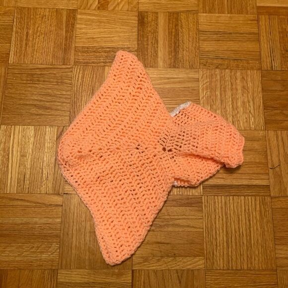 Adorable Vintage Hand Crotched Hooded Cape - Picture 2 of 3